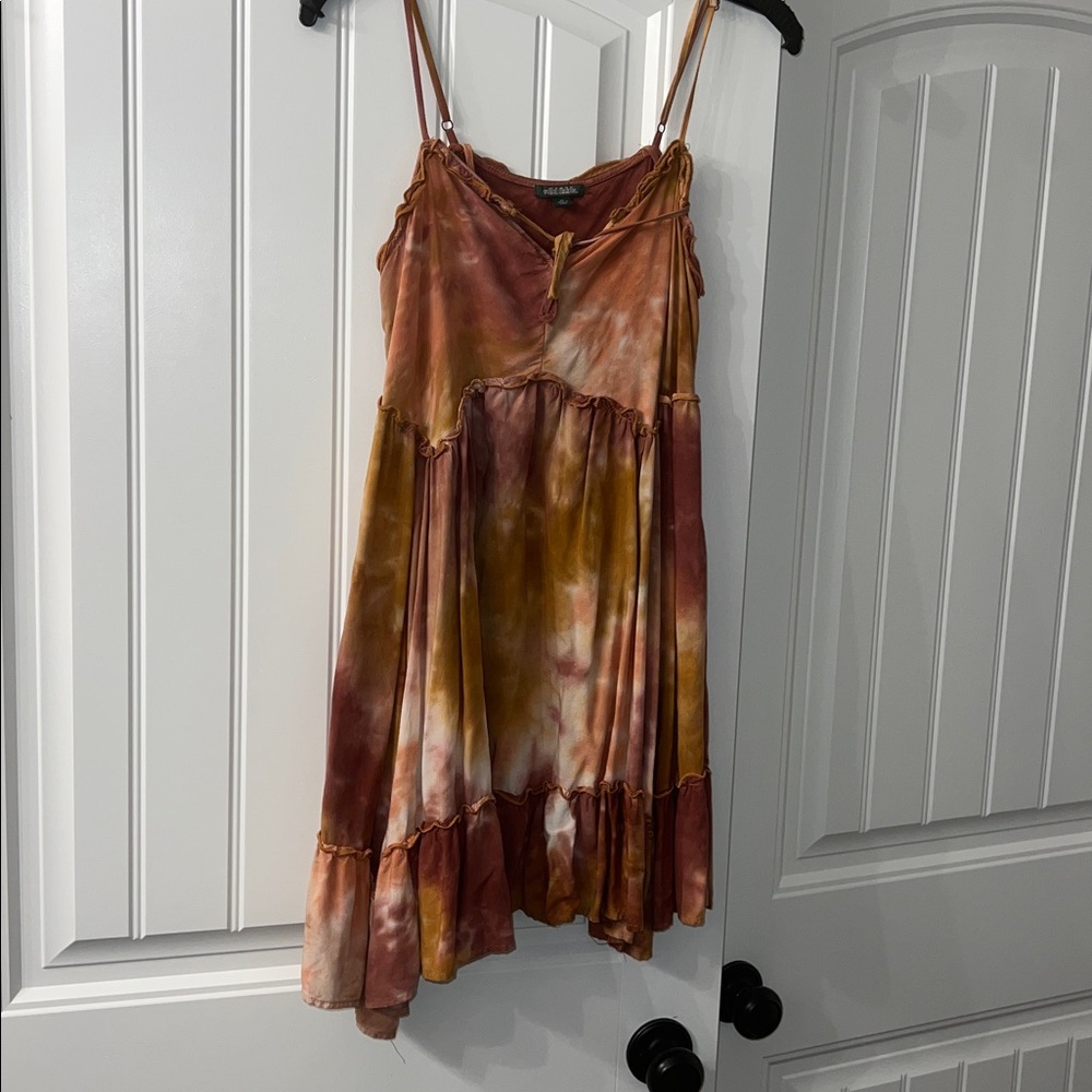 Wild Fable Orange Tie-Dye Dress